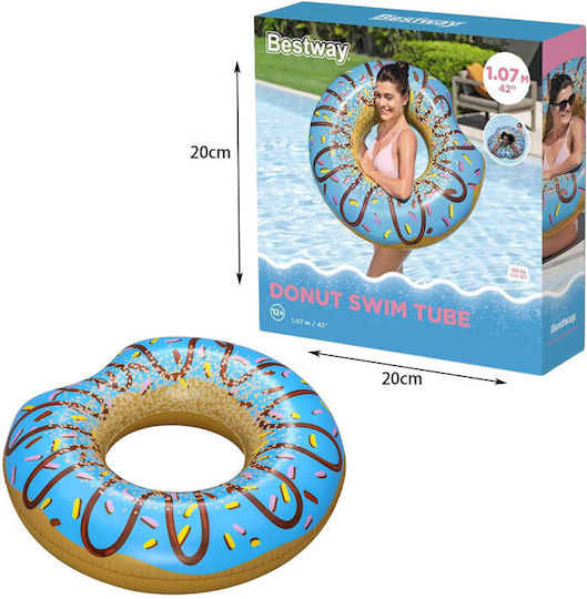 Inflatable Float for Sea Donut Light Blue