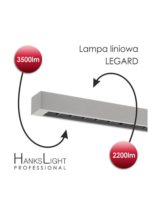 Hankslight LED Floor Lamp H214.6xW120cm. with Natural White Light 2200lm