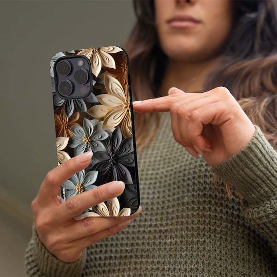 Калъф Sonique 3D Flower Series за Motorola Moto E22 4G Сив