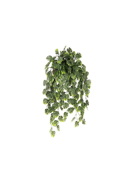 Globostar Artificial Garden Monstera Hanging Plant 20633 Τεχνητό Κρεμαστό Διακοσμητικό Φυτό Φτέρης Π40 X Μ40 X Y88cm