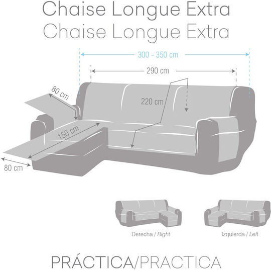 Eysa Turin Elastische Abdeckung für Ecksofa C11 Brown 1Stück F3433011I