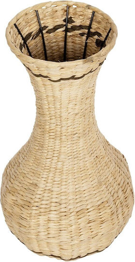 GloboStar Monaco Planter Wooden Beige 25x25x45cm.