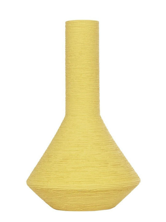 GloboStar Planter Ceramic Yellow 13x13x20cm.