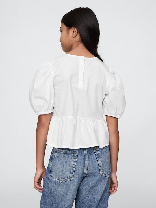 Bluză pentru copii Cu mânecă scurtă Off White