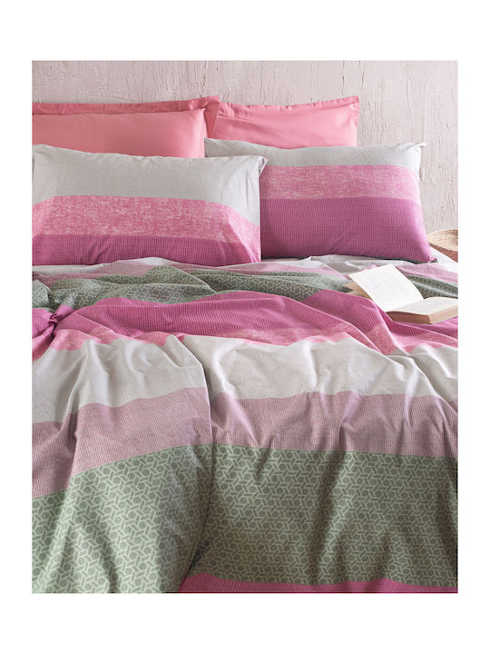 Rythmos Bettbezug-Set Einzelbett mit Kissenbezug 160x250 Robin Pink