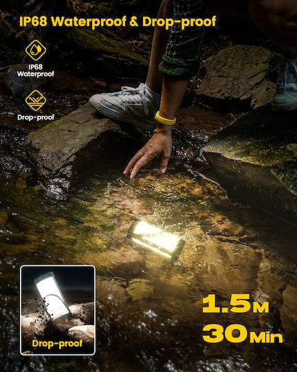 Glocusent Glocusent Lanternă LED Reîncărcabilă Pentru Camping Cu Lanternă 1200 Lumen Verde