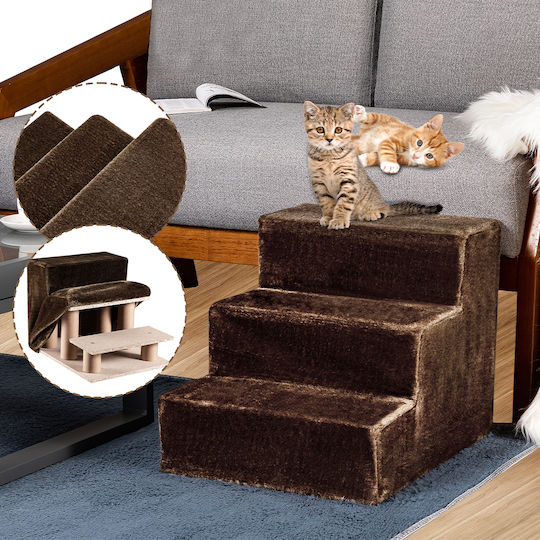 Bakaji Car Steps for Dog Brown