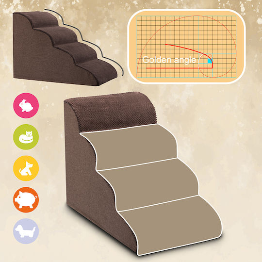 Bakaji Waterproof Car Steps for Brown Dog