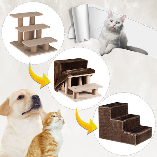 Bakaji Car Steps for Dog Brown