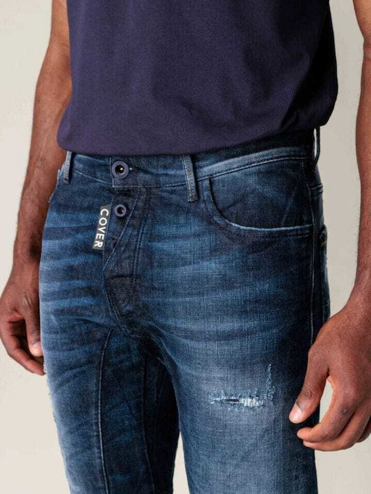 Men's Jeans Pants Elastic Blue