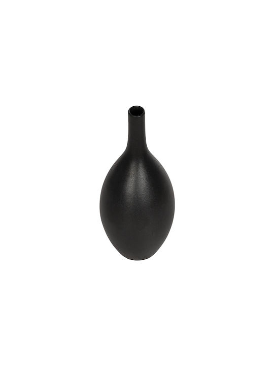 GloboStar Vază Decorativă Ceramică Artificial Garden Olrando Negru 8x8x20cm 1buc