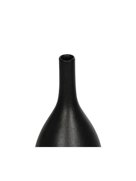 GloboStar Vază Decorativă Ceramică Artificial Garden Olrando Negru 8x8x20cm 1buc