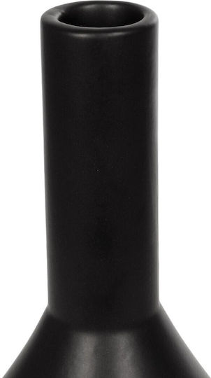GloboStar Decorative Vase Cannoli Black 13x13x20cm