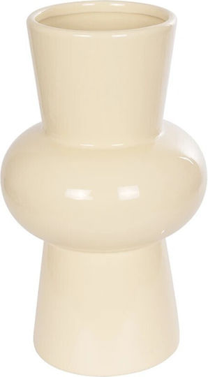 GloboStar Βάζο Κεραμικό Artificial Garden Desert Μπεζ Φ14xΥ25cm