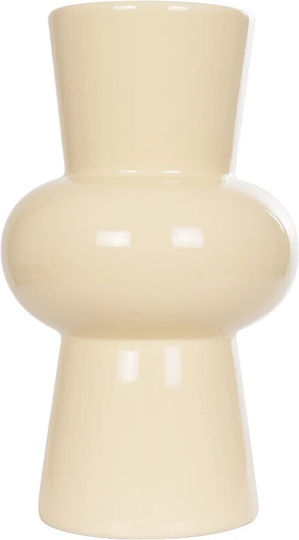 GloboStar Decorative Vase Artificial Garden Desert Beige 14x14x25cm