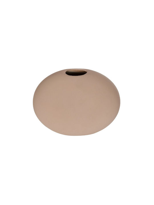 GloboStar Διακοσμητικό Βάζο Keramik Lanzarote Braun 15x15x14cm 1Stück