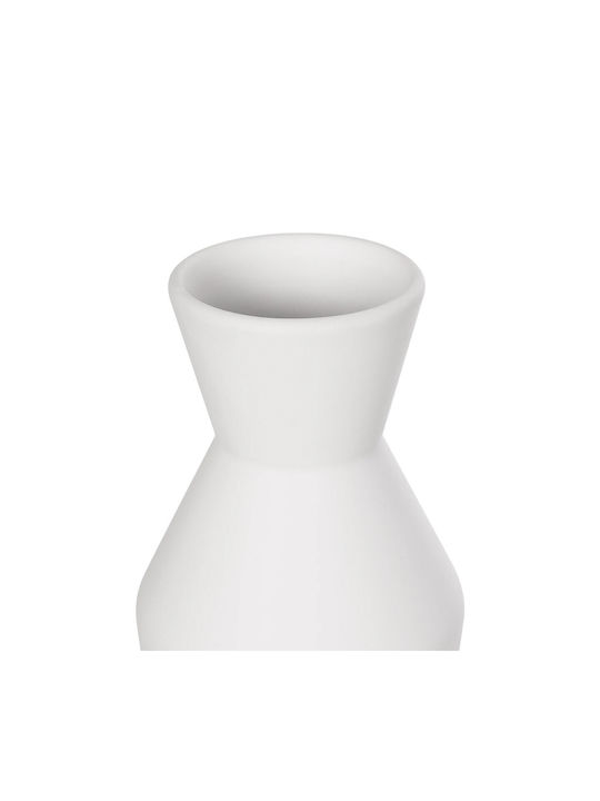 GloboStar Decorative Vase Artificial Garden Malvina White 10x10x24cm