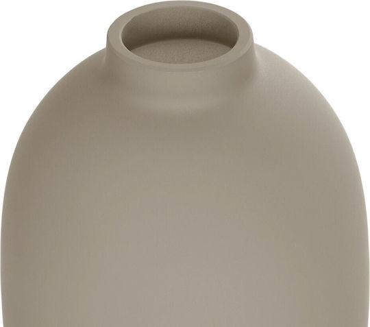 GloboStar Διακοσμητικό Βάζο Κεραμικό Καφέ Φ10xΥ15cm