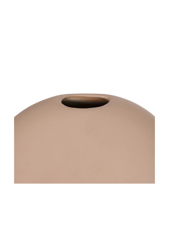 GloboStar Διακοσμητικό Βάζο Keramik Lanzarote Braun 15x15x14cm 1Stück