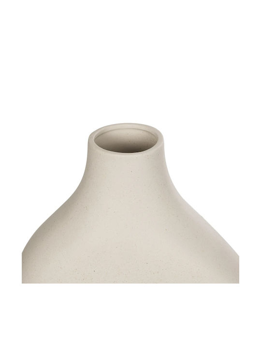GloboStar Διακοσμητικό Βάζο Keramik Toledo Beige 10x23x24cm 1Stück