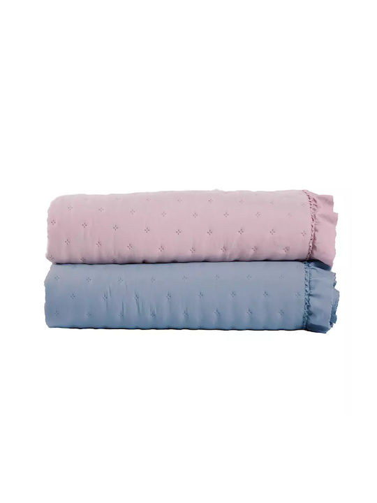 Das Home 9657 Κουβερλί Υπέρδιπλο Microfiber Blue 220x240cm