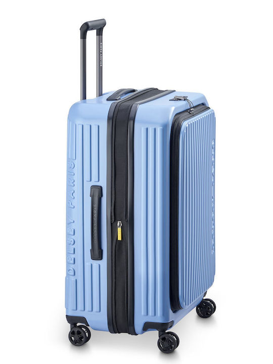 Delsey Securitime Medium Hard Suitcase Lavender Blue with 4 Wheels Height 66cm