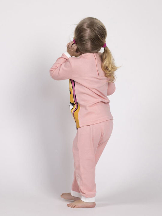 Arnetta Kinder Schlafanzug Winterlich Pink