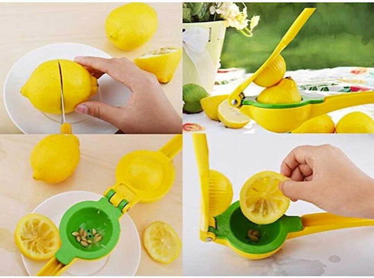 Bakaji Hand Press Lime / Lemon made of Plastic in Yellow Color