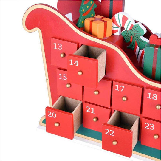 Bakaji Calendar Advent Saniile lui Moș Crăciun DIY Din Lemn