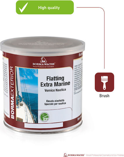 Borma Wachs Flatting Extra Marine Συντηρητικό Ξύλου Διαλύτου Άχρωμο Ματ 375ml