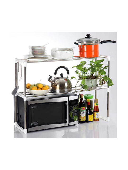Bakaji Βάση για Φούρνο Μικροκυμάτων Inox 87x32x43.5εκ. Ροζ