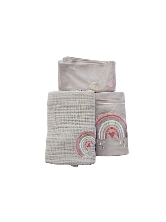 Class Home Collection Baby Duvet Cover Set With Pillowcase Brown 120x150cm