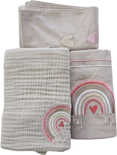 Class Home Collection Set Copertă de Pătuț cu Față de Pernă Brown 120x150cm.