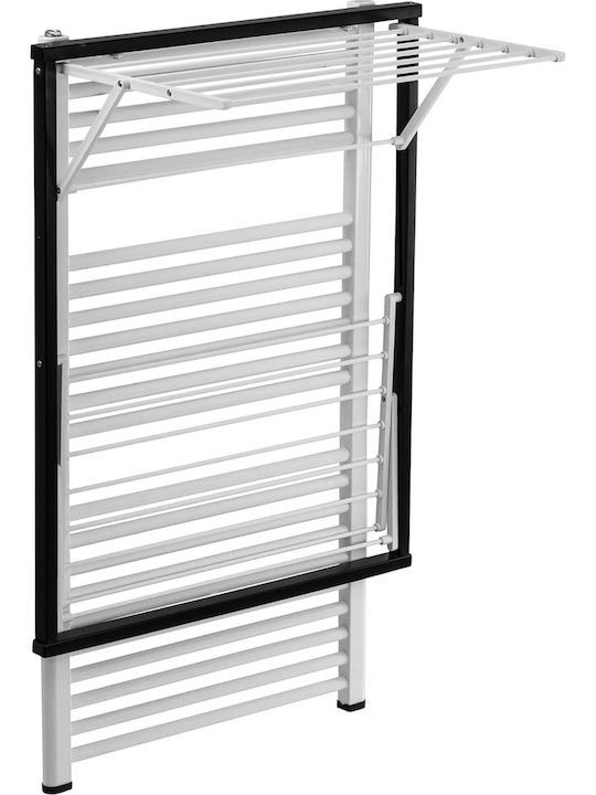 GreenTech Folding Wall Clothes Drying Rack for Balcony made of Aluminum with Hanging Length 10m