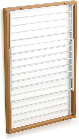 Folding Wall Clothes Drying Rack Wooden with Hanging Length 13m