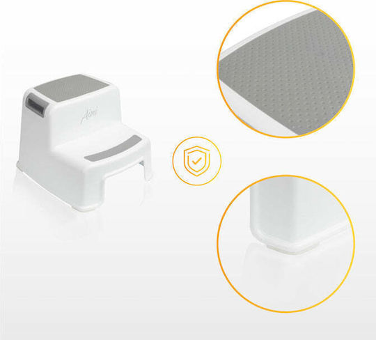 Aimi Gray Bathroom Step Stool Sensillo