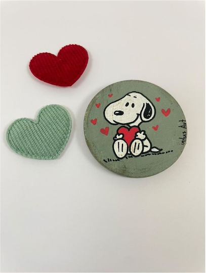 Wooden Handmade Magnet Snoopy Love 4 Designs Design 4