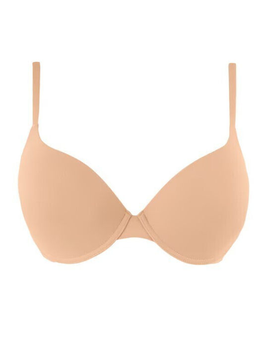 Beige - Beige Sutien cu căptușeală ușoară & cu Baloane
