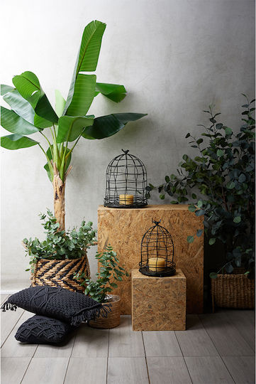 InTheBox Mirtile Deco Metallic Lantern Black 22.9x22.9x34.3cm