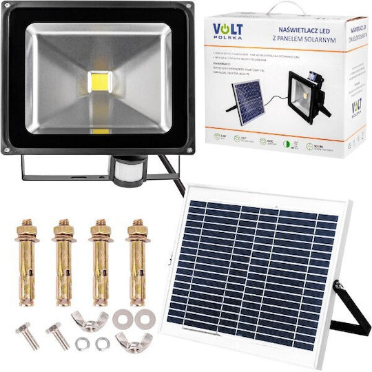 Volt Polska Ηλιακός Προβολέας LED 50W με Αισθητήρα Κίνησης