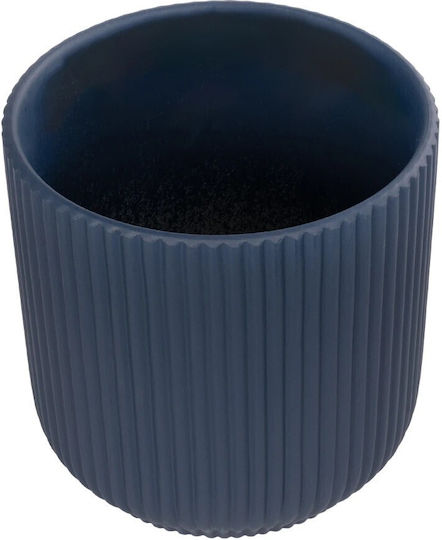 GloboStar Pot Ceramic Blue 17x17x17cm.