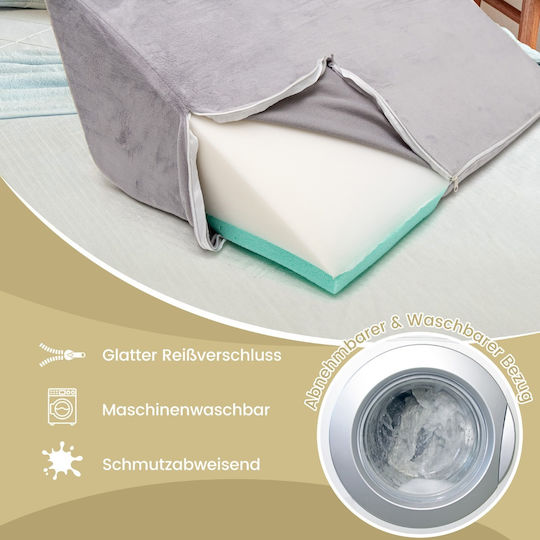 Bean Bag Bolster Poof Gray 42x42cm