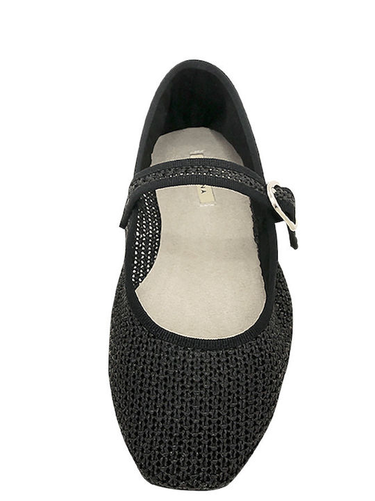 Fabric Ballerinas Black