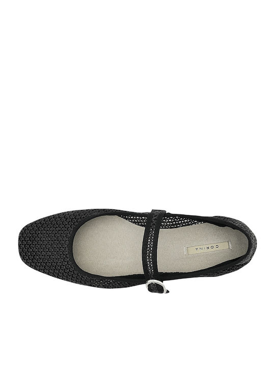 Fabric Ballerinas Black