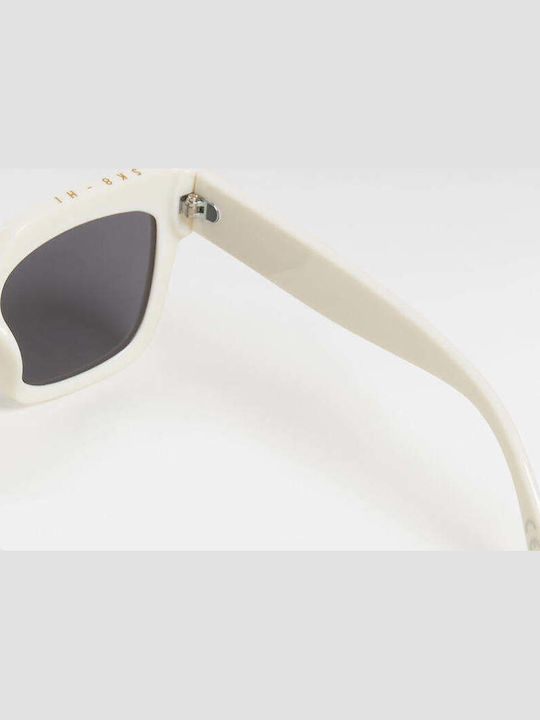 Vans Belden Shades Γυναικεία Γυαλιά Ηλίου με Λευκό Κοκκάλινο Σκελετό και Μαύρο Φακό