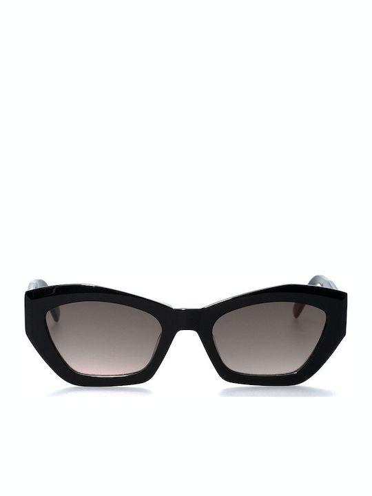 Tipi Diversi Damen Sonnenbrille mit Schwarz Kunststoff Gestell und Schwarz Verlaufsfarbe Linse TD6453 C01