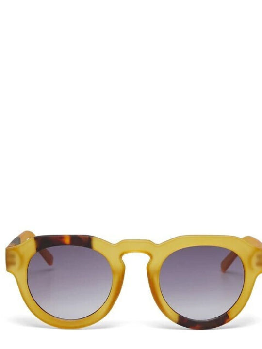 Okkia Zeno Unisex Sunglasses with Brown Tartaruga Plastic Frame and Gray Lens