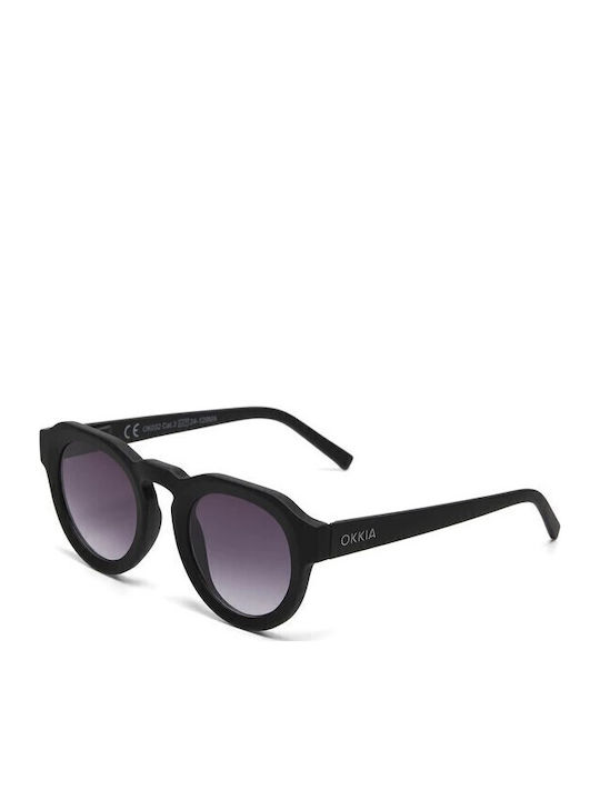 Okkia Zeno Unisex Γυαλιά Ηλίου με Καφέ Ταρταρούγα Κοκκάλινο Σκελετό και Μαύρο Φακό