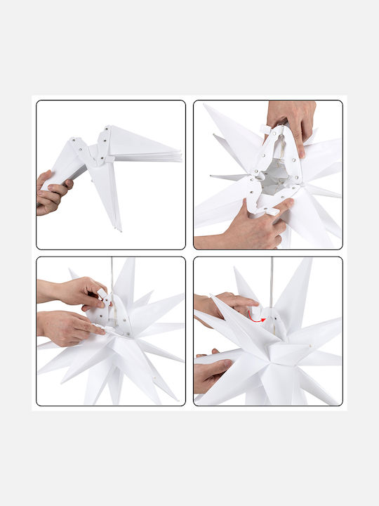 Bakaji Plastic Illuminated Christmas Decorative Pendant Star
