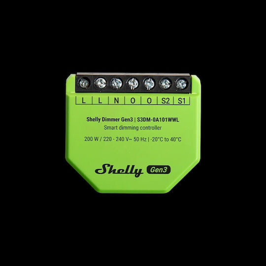 Shelly Gen3 Energy Analyzer Electric Panel Analog Single Phase Wi-Fi Bluetooth Zigbee Google Home Alexa Samsung SmartThings Matter Shelly Shelly_Dimmer_Gen3